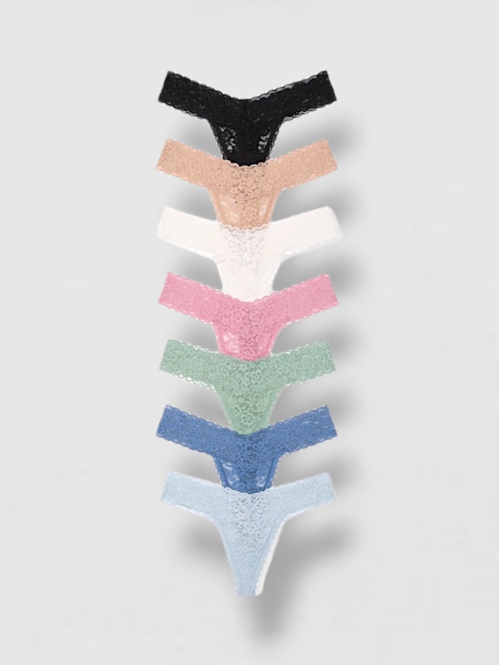 Victoria’s Secret 7pk Thong Panties Lot of 7 XXL New
